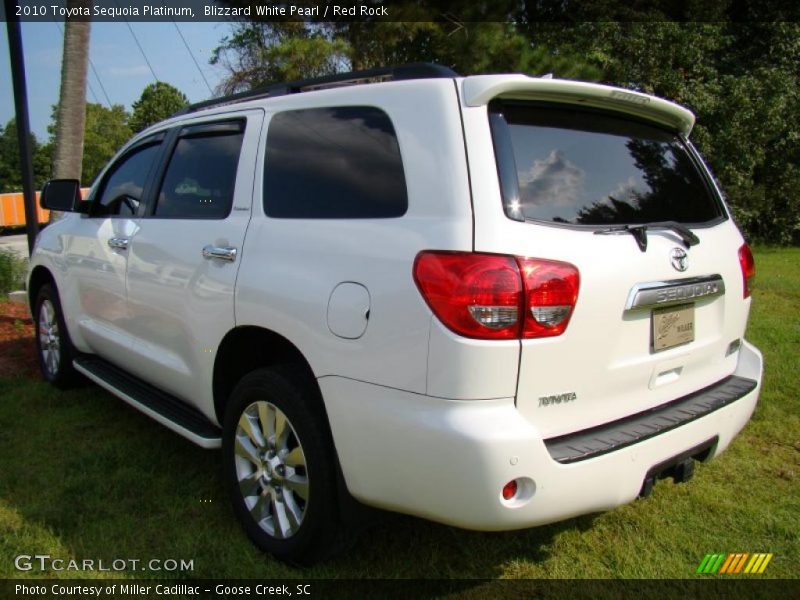 Blizzard White Pearl / Red Rock 2010 Toyota Sequoia Platinum