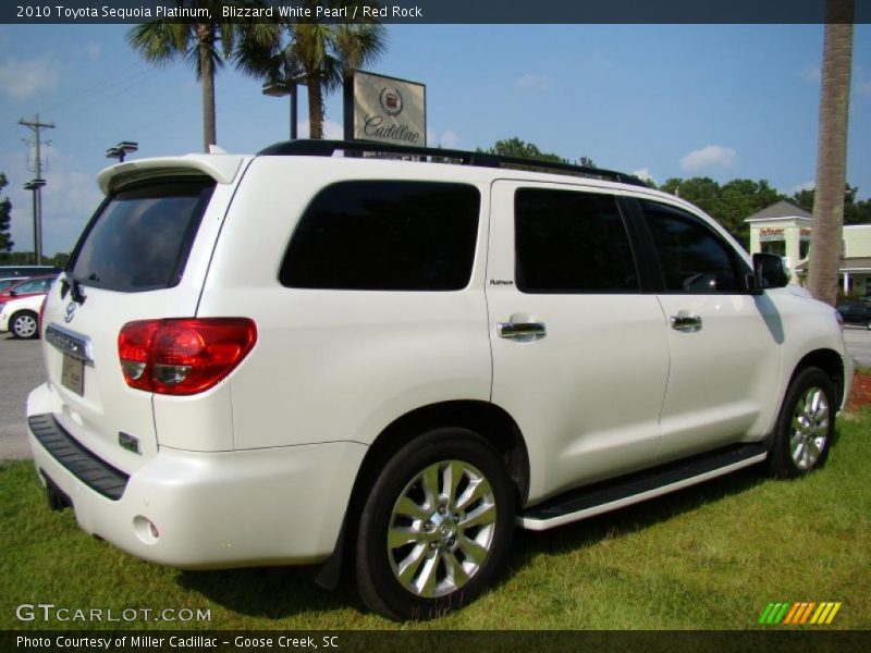 Blizzard White Pearl / Red Rock 2010 Toyota Sequoia Platinum