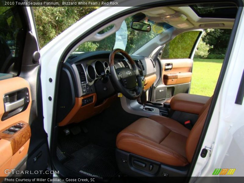 Blizzard White Pearl / Red Rock 2010 Toyota Sequoia Platinum