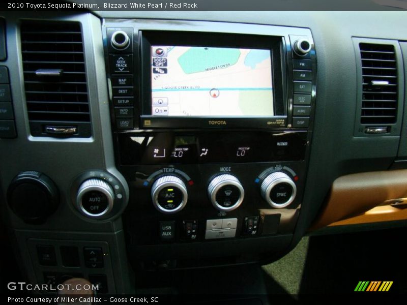 Blizzard White Pearl / Red Rock 2010 Toyota Sequoia Platinum