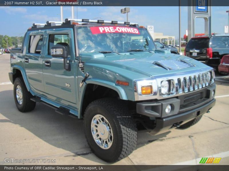 Glacier Blue Metallic / Ebony Black 2007 Hummer H2 SUT