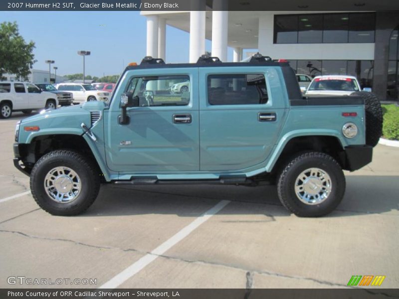 Glacier Blue Metallic / Ebony Black 2007 Hummer H2 SUT