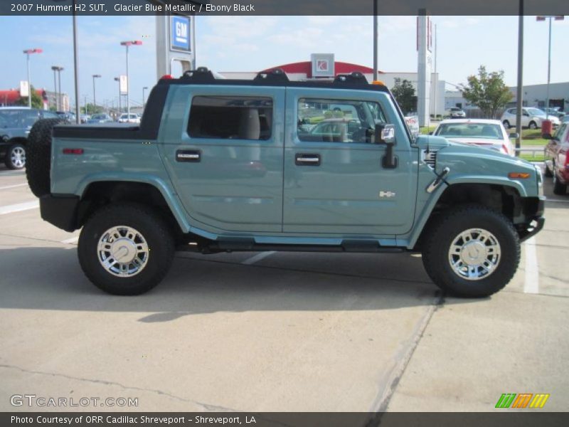Glacier Blue Metallic / Ebony Black 2007 Hummer H2 SUT