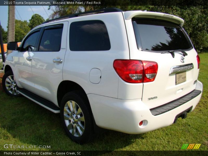 Blizzard White Pearl / Red Rock 2010 Toyota Sequoia Platinum