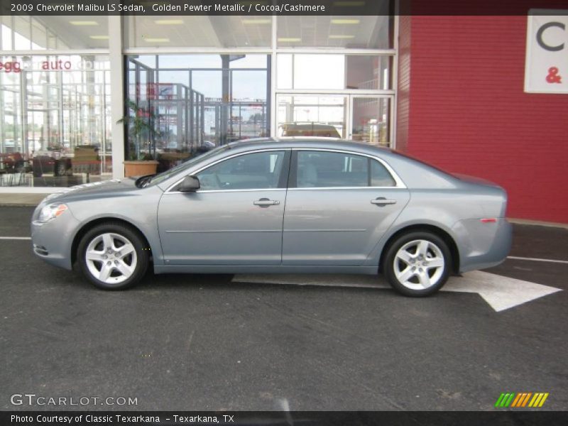 Golden Pewter Metallic / Cocoa/Cashmere 2009 Chevrolet Malibu LS Sedan