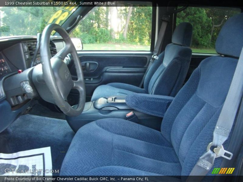 Summit White / Blue 1999 Chevrolet Suburban K1500 LS 4x4