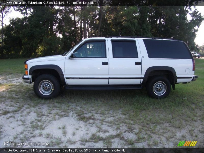 Summit White / Blue 1999 Chevrolet Suburban K1500 LS 4x4