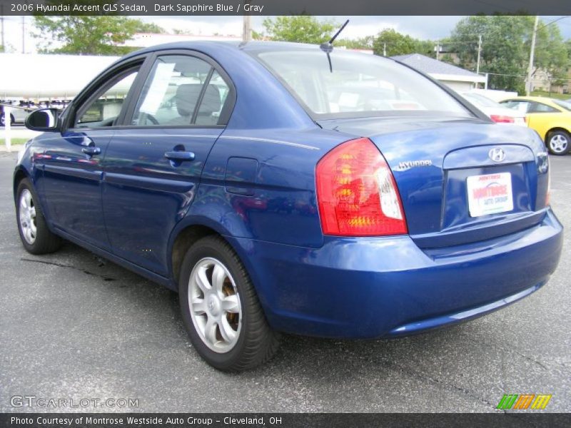Dark Sapphire Blue / Gray 2006 Hyundai Accent GLS Sedan