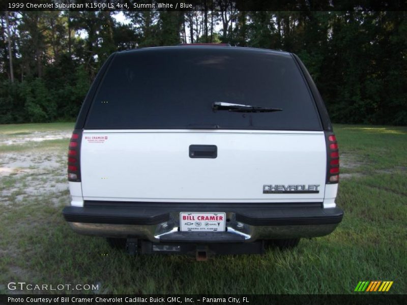 Summit White / Blue 1999 Chevrolet Suburban K1500 LS 4x4
