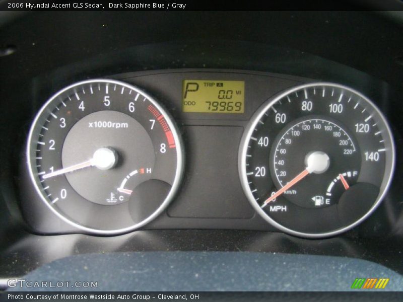 Dark Sapphire Blue / Gray 2006 Hyundai Accent GLS Sedan