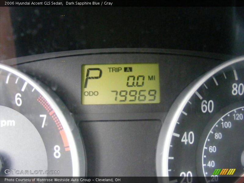 Dark Sapphire Blue / Gray 2006 Hyundai Accent GLS Sedan