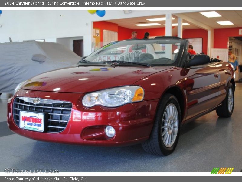 Inferno Red Pearl / Dark Slate Gray 2004 Chrysler Sebring Touring Convertible