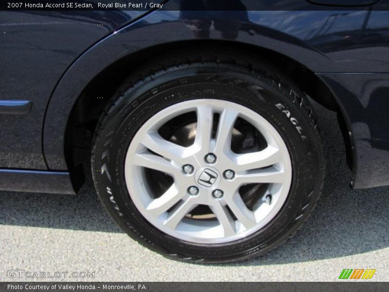 Royal Blue Pearl / Gray 2007 Honda Accord SE Sedan