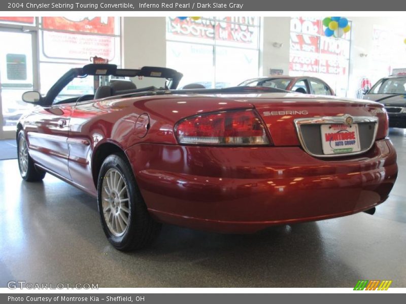 Inferno Red Pearl / Dark Slate Gray 2004 Chrysler Sebring Touring Convertible