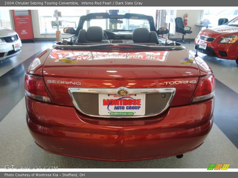 Inferno Red Pearl / Dark Slate Gray 2004 Chrysler Sebring Touring Convertible