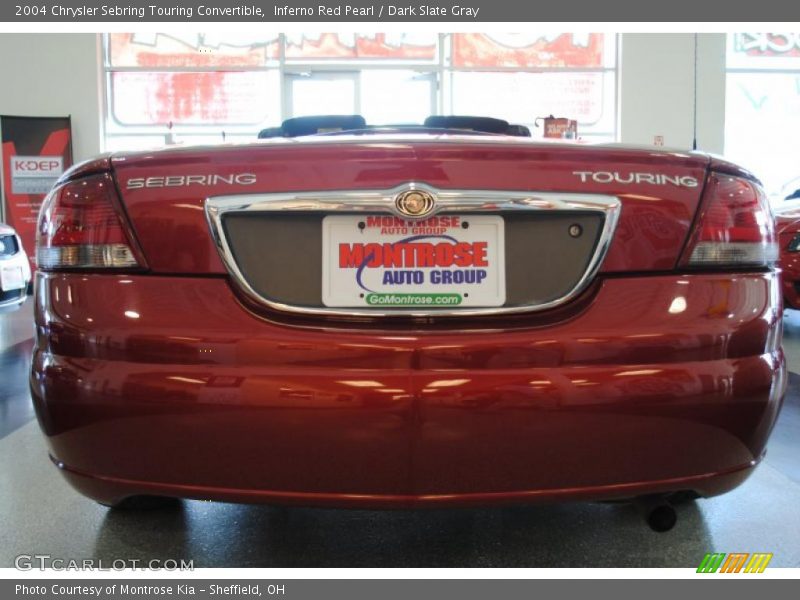Inferno Red Pearl / Dark Slate Gray 2004 Chrysler Sebring Touring Convertible