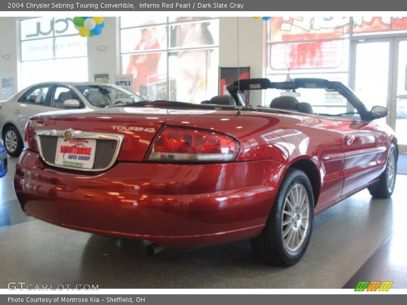 Inferno Red Pearl / Dark Slate Gray 2004 Chrysler Sebring Touring Convertible