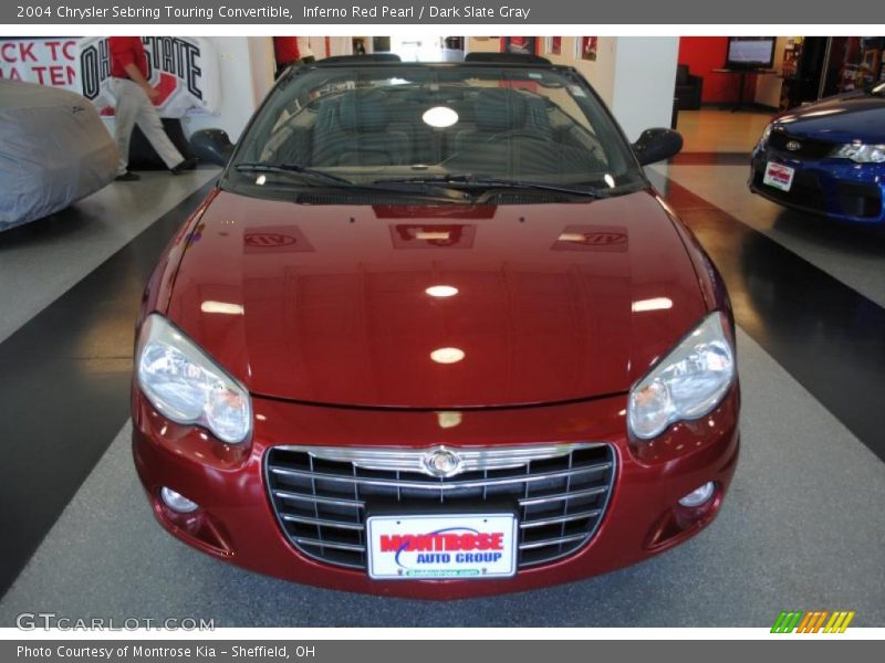Inferno Red Pearl / Dark Slate Gray 2004 Chrysler Sebring Touring Convertible