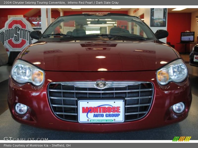 Inferno Red Pearl / Dark Slate Gray 2004 Chrysler Sebring Touring Convertible