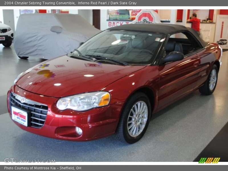 Inferno Red Pearl / Dark Slate Gray 2004 Chrysler Sebring Touring Convertible