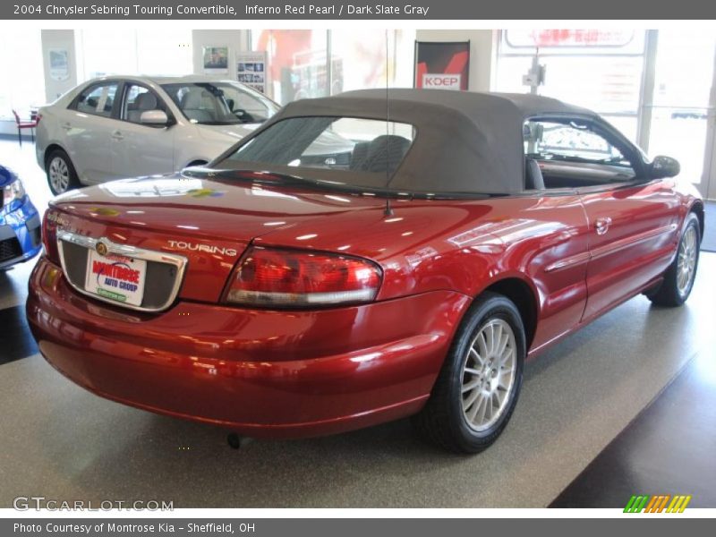 Inferno Red Pearl / Dark Slate Gray 2004 Chrysler Sebring Touring Convertible