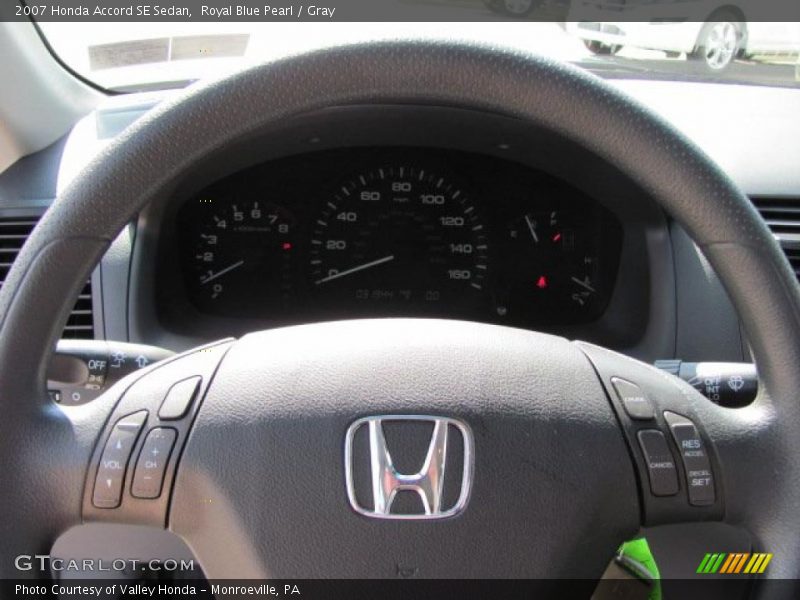 Royal Blue Pearl / Gray 2007 Honda Accord SE Sedan