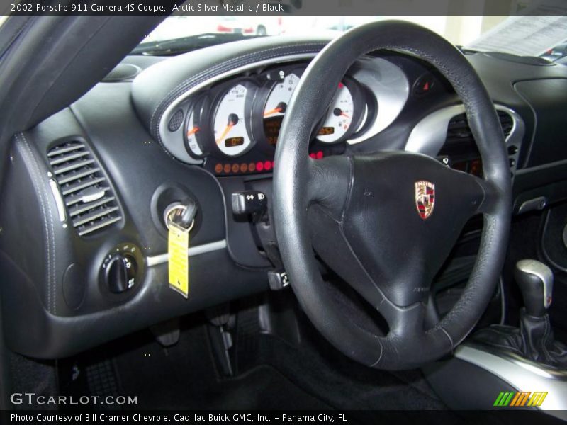 Arctic Silver Metallic / Black 2002 Porsche 911 Carrera 4S Coupe