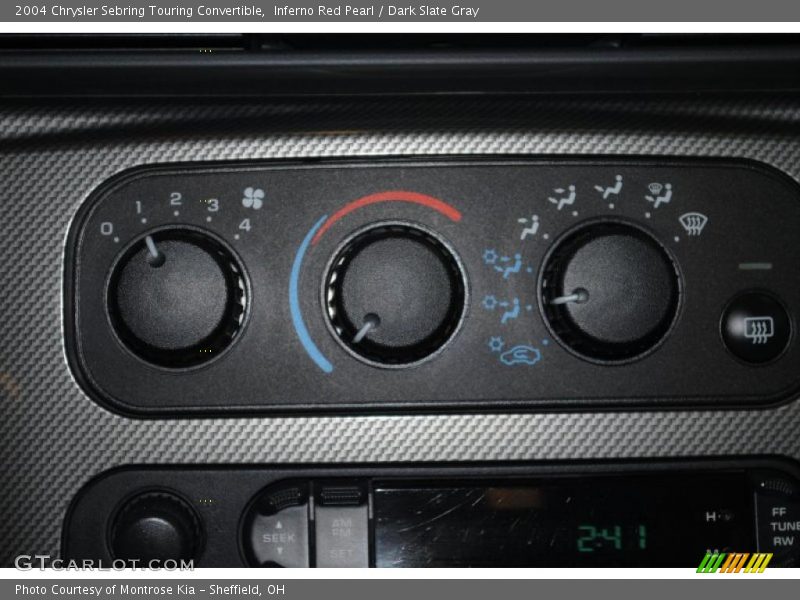 Inferno Red Pearl / Dark Slate Gray 2004 Chrysler Sebring Touring Convertible
