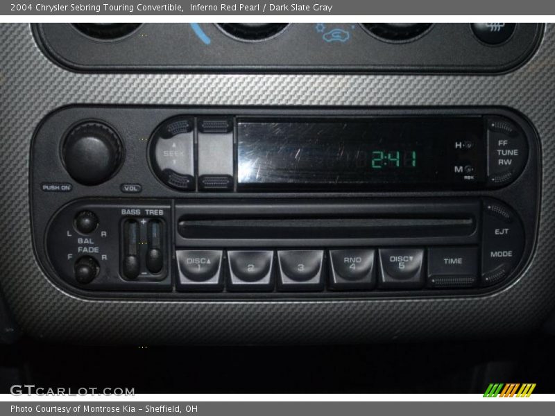 Inferno Red Pearl / Dark Slate Gray 2004 Chrysler Sebring Touring Convertible