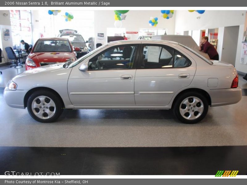Brilliant Aluminum Metallic / Sage 2006 Nissan Sentra 1.8