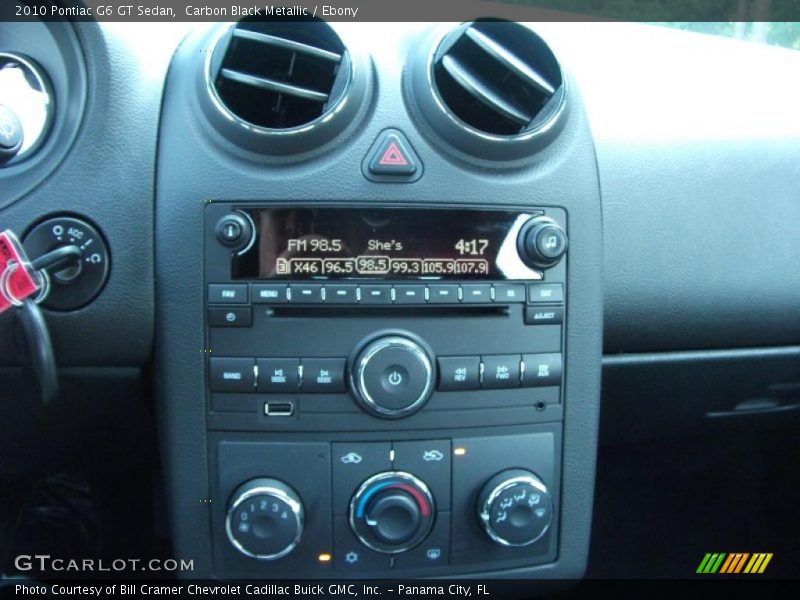 Carbon Black Metallic / Ebony 2010 Pontiac G6 GT Sedan