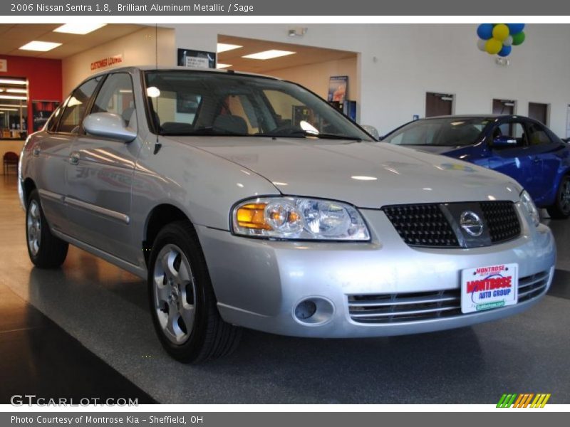 Brilliant Aluminum Metallic / Sage 2006 Nissan Sentra 1.8