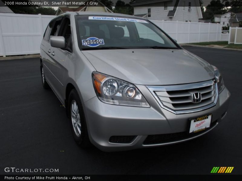Silver Pearl Metallic / Gray 2008 Honda Odyssey EX