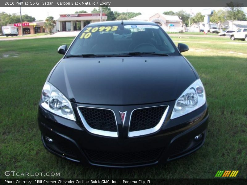 Carbon Black Metallic / Ebony 2010 Pontiac G6 GT Sedan