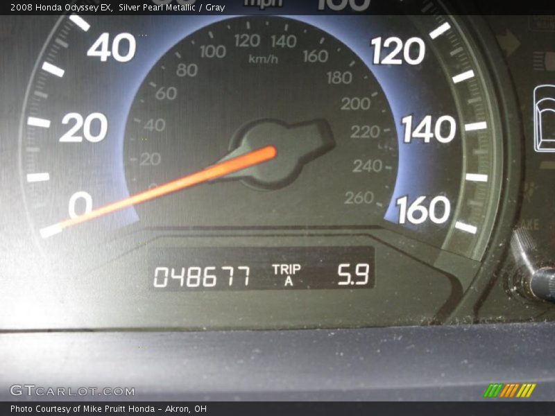 Silver Pearl Metallic / Gray 2008 Honda Odyssey EX
