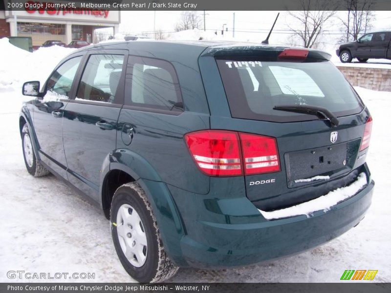 Melbourne Green Pearl / Dark Slate Gray 2009 Dodge Journey SE