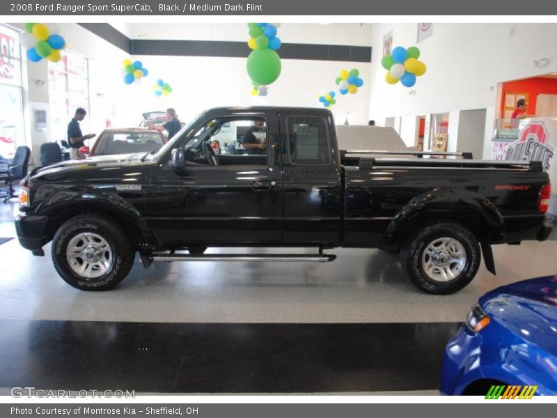 Black / Medium Dark Flint 2008 Ford Ranger Sport SuperCab