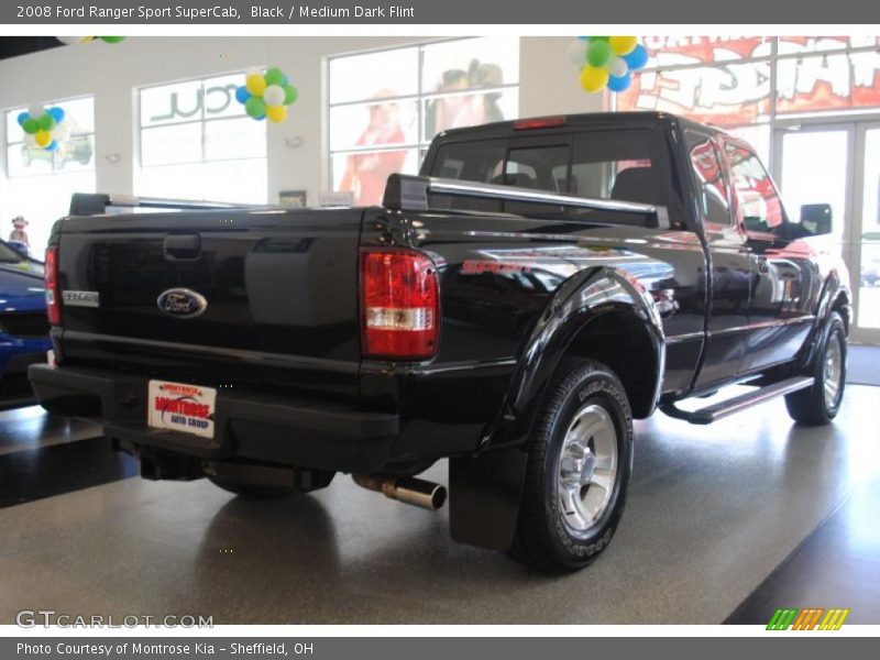 Black / Medium Dark Flint 2008 Ford Ranger Sport SuperCab