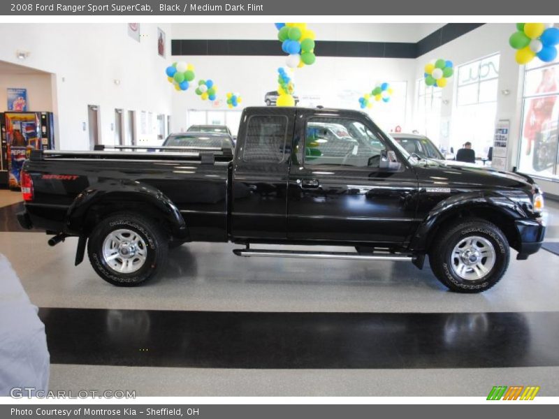 Black / Medium Dark Flint 2008 Ford Ranger Sport SuperCab