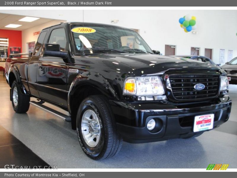 Black / Medium Dark Flint 2008 Ford Ranger Sport SuperCab