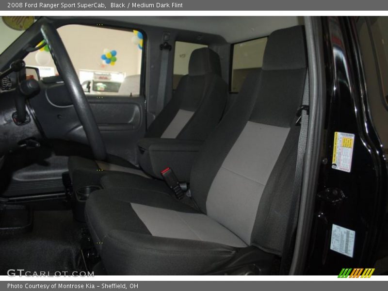 Black / Medium Dark Flint 2008 Ford Ranger Sport SuperCab
