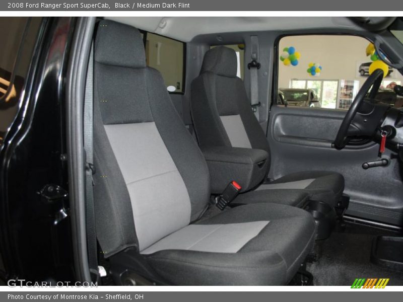 Black / Medium Dark Flint 2008 Ford Ranger Sport SuperCab
