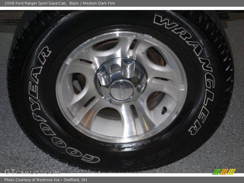 Black / Medium Dark Flint 2008 Ford Ranger Sport SuperCab