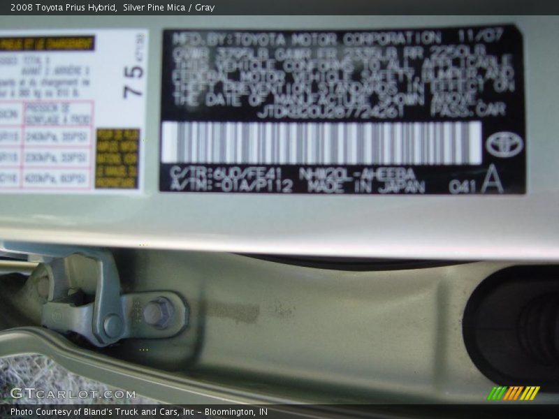 Silver Pine Mica / Gray 2008 Toyota Prius Hybrid