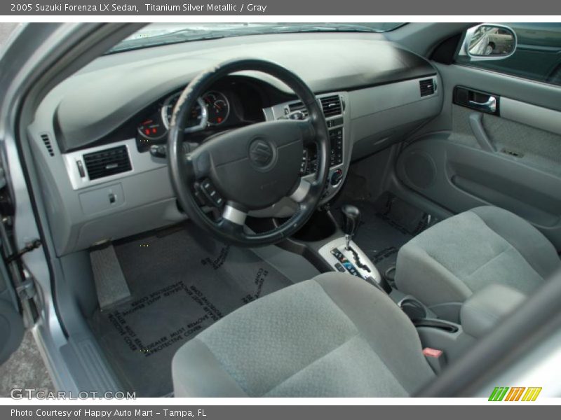 Titanium Silver Metallic / Gray 2005 Suzuki Forenza LX Sedan