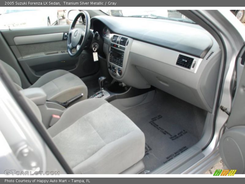 Titanium Silver Metallic / Gray 2005 Suzuki Forenza LX Sedan