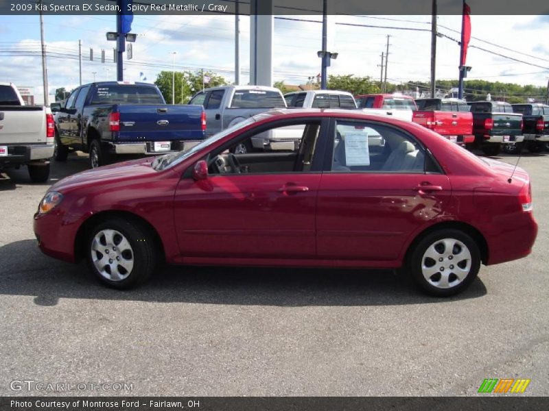 Spicy Red Metallic / Gray 2009 Kia Spectra EX Sedan