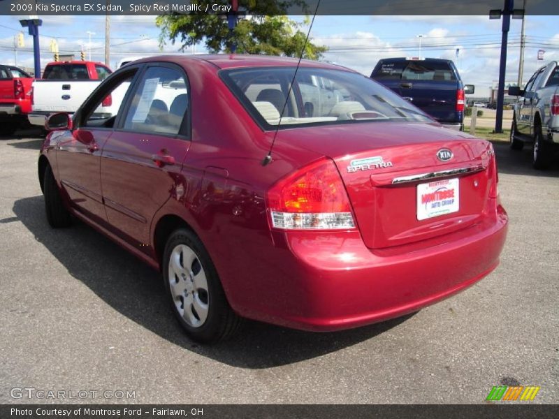 Spicy Red Metallic / Gray 2009 Kia Spectra EX Sedan