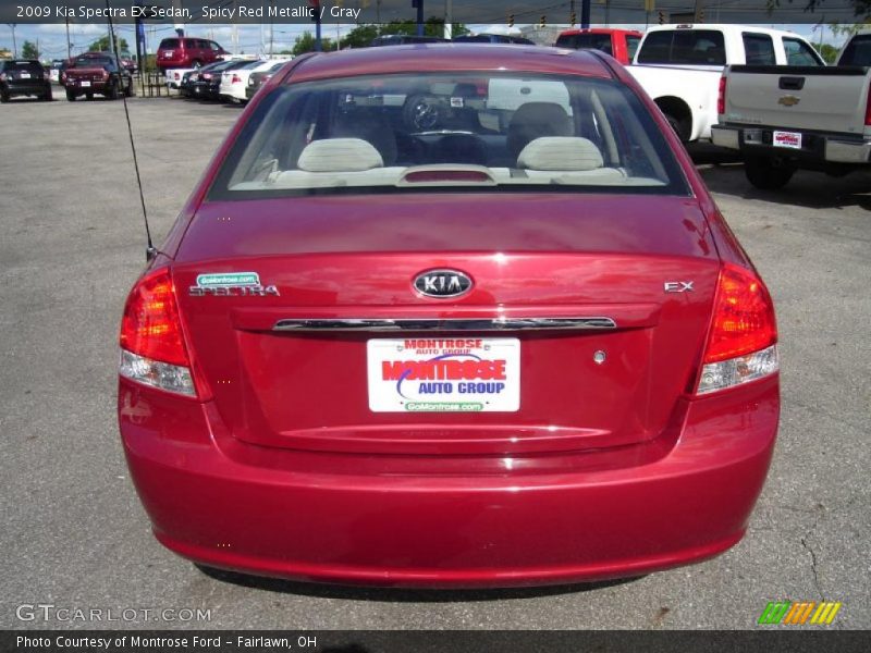 Spicy Red Metallic / Gray 2009 Kia Spectra EX Sedan