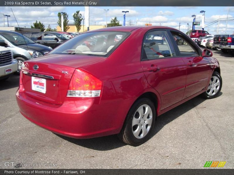 Spicy Red Metallic / Gray 2009 Kia Spectra EX Sedan